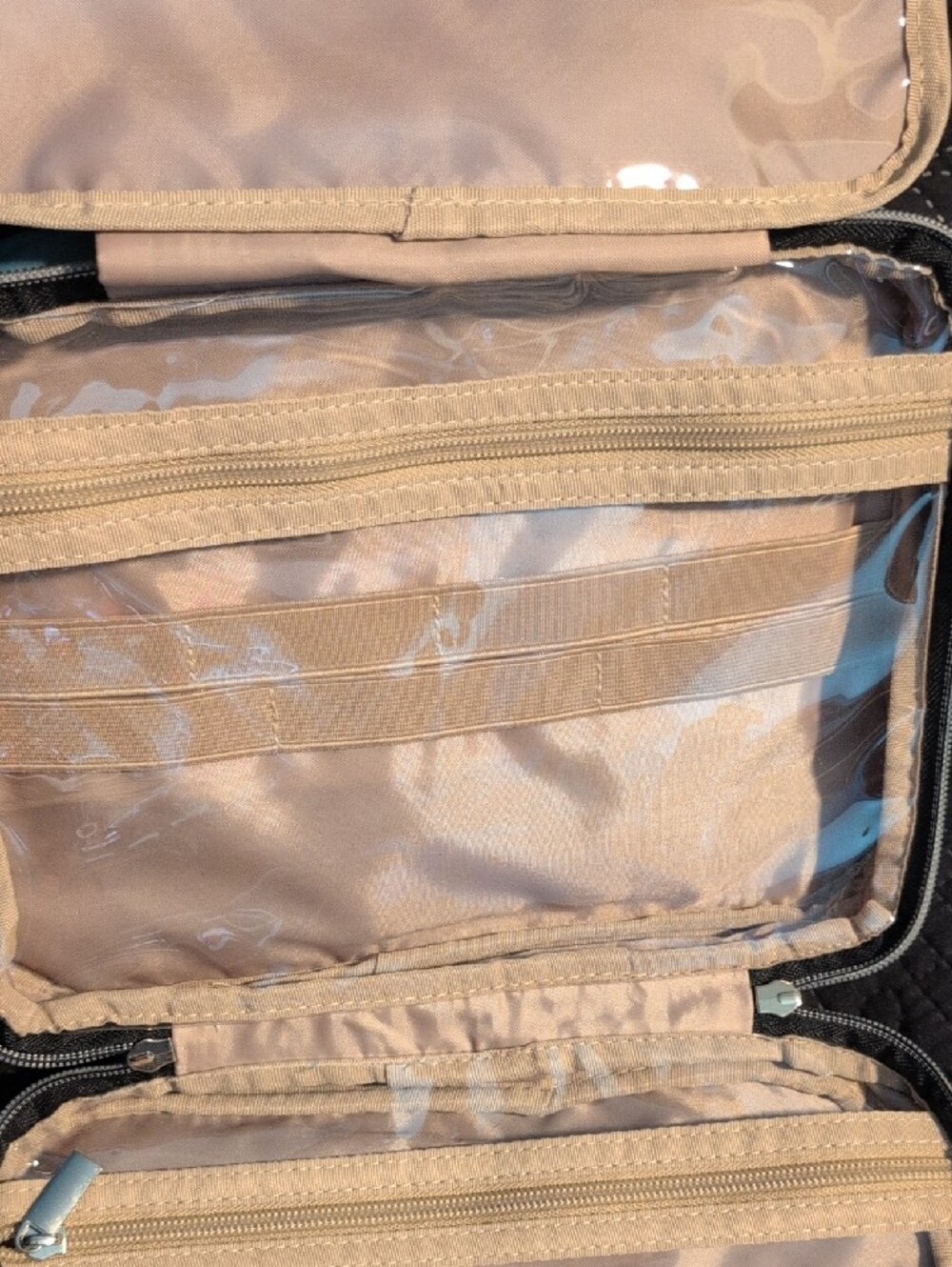Quilted Light Teal Travel Tote Bag - Picture 6 of 6